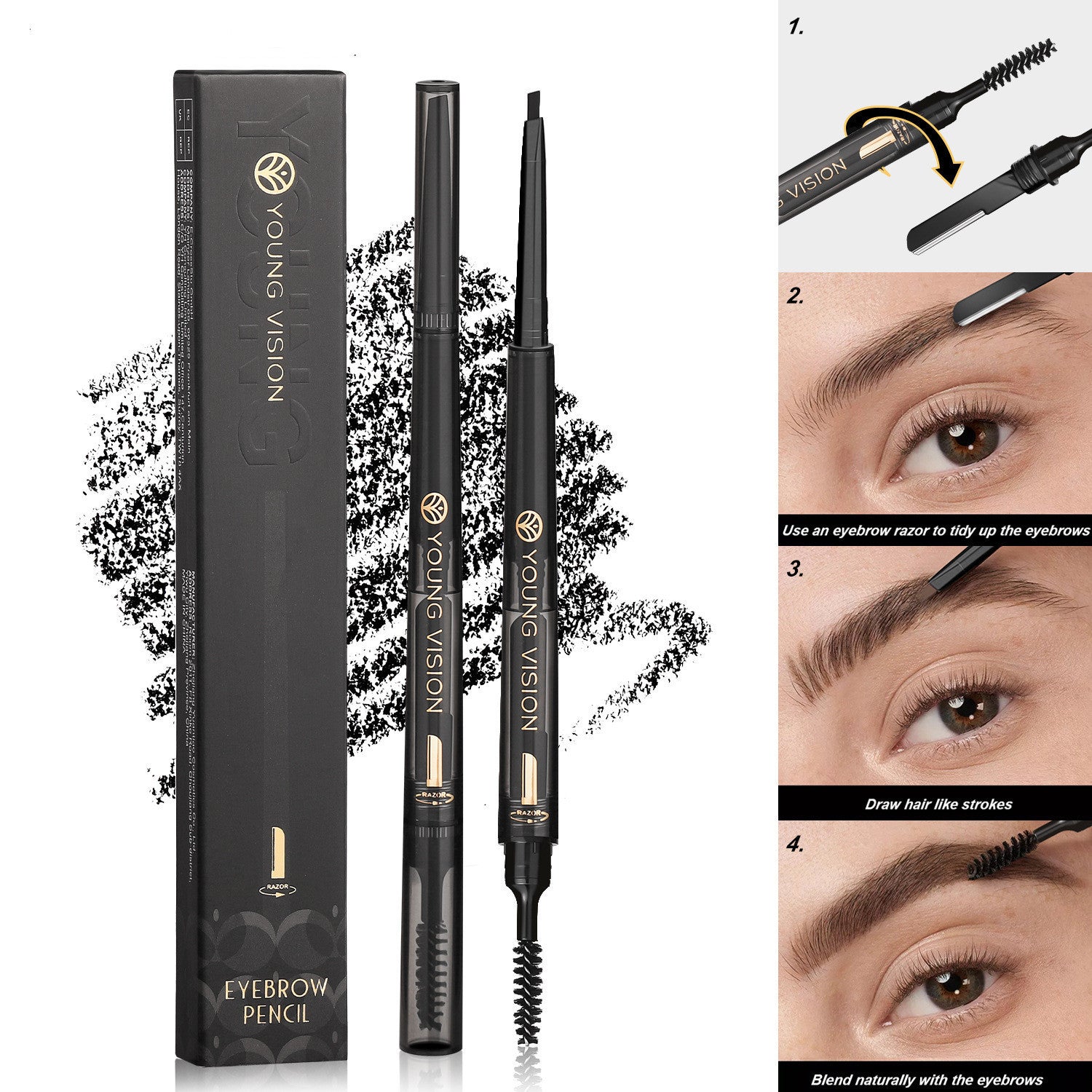 Fog Sense™ 3-in-1 Brow Pencil – Waterproof & Smudge-Free