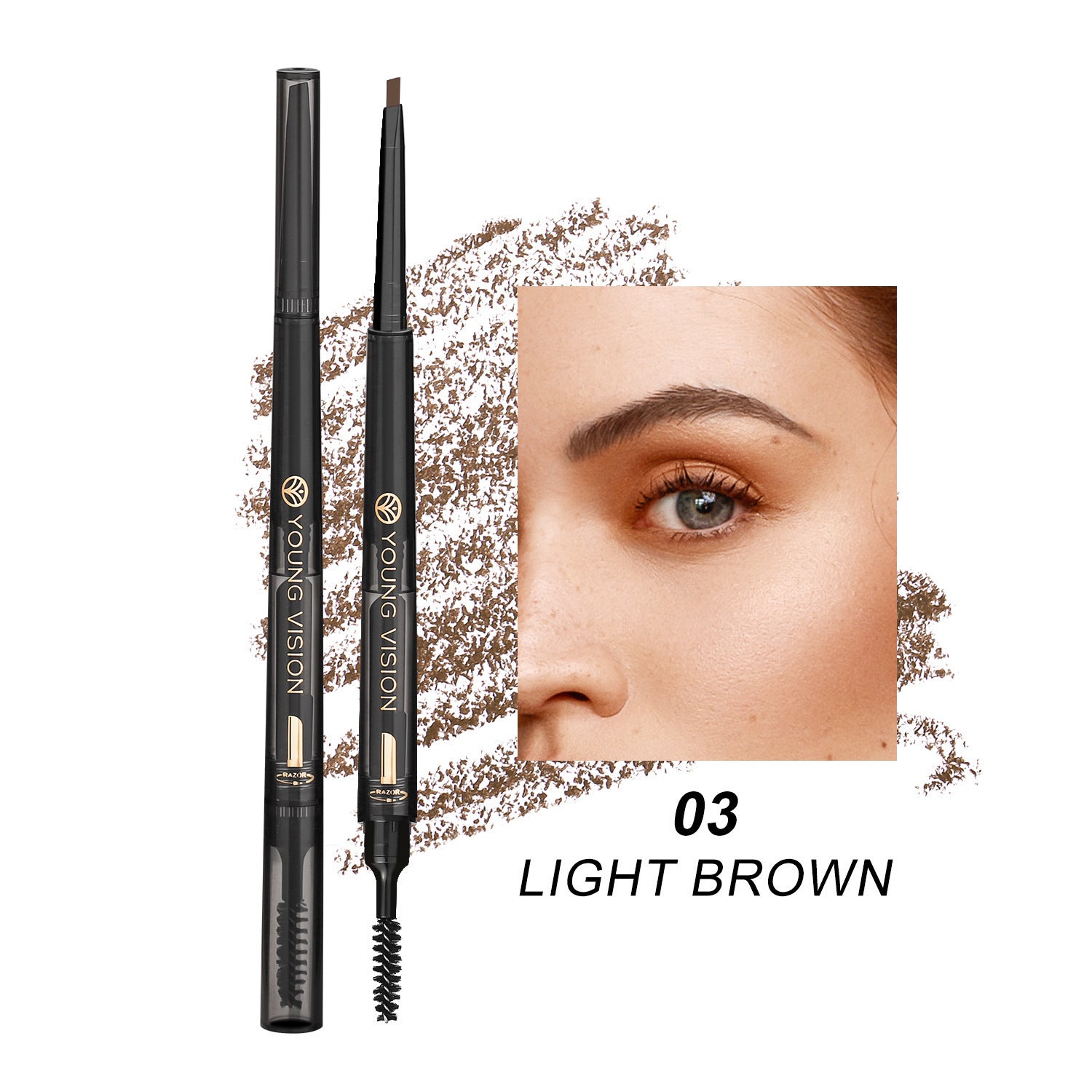 Fog Sense™ 3-in-1 Brow Pencil – Waterproof & Smudge-Free